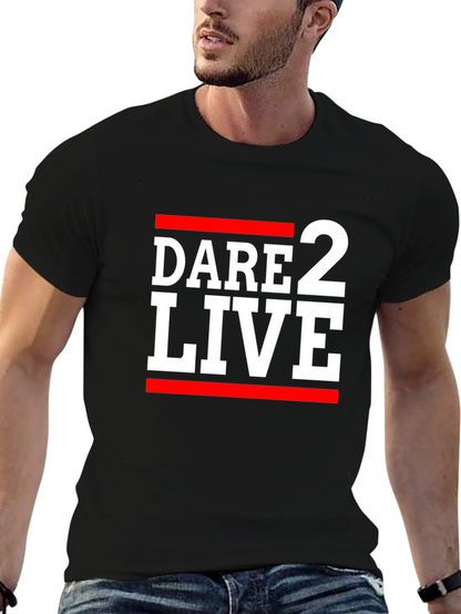 Camiseta Negra Dare 2 Live con Estilo