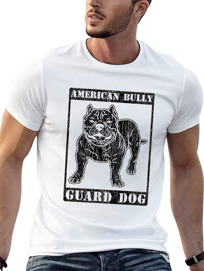 Camiseta Negra American Bully Guard Dog