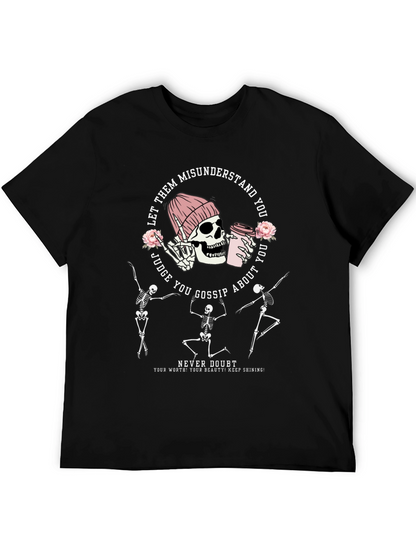 Camiseta Negra Calaveras Bailarinas Never Doubt