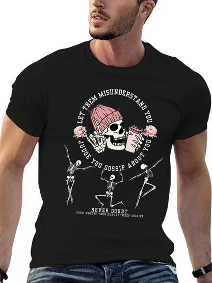 Camiseta Negra Calaveras Bailarinas Never Doubt