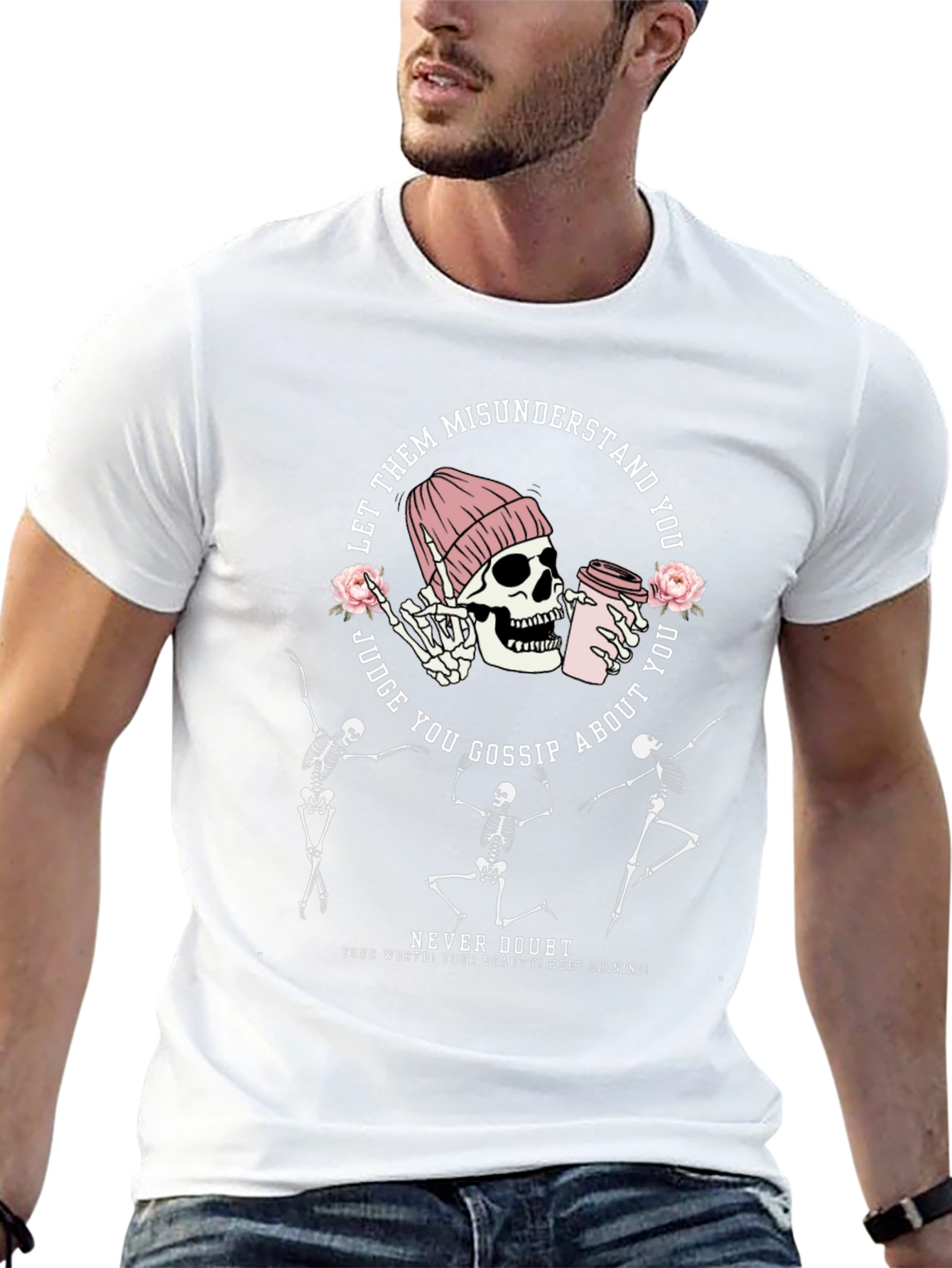 Camiseta Negra Calaveras Bailarinas Never Doubt