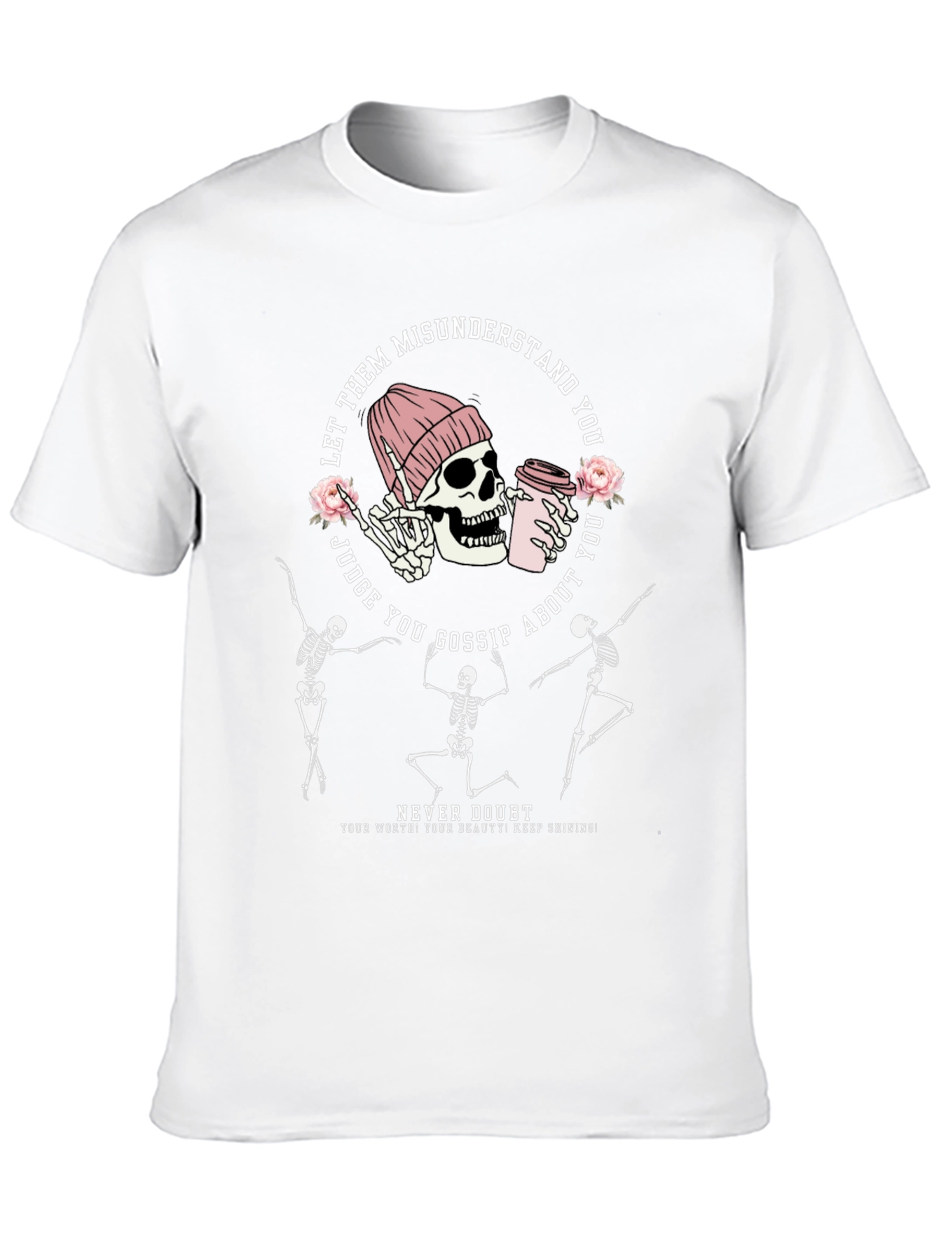 Camiseta Negra Calaveras Bailarinas Never Doubt