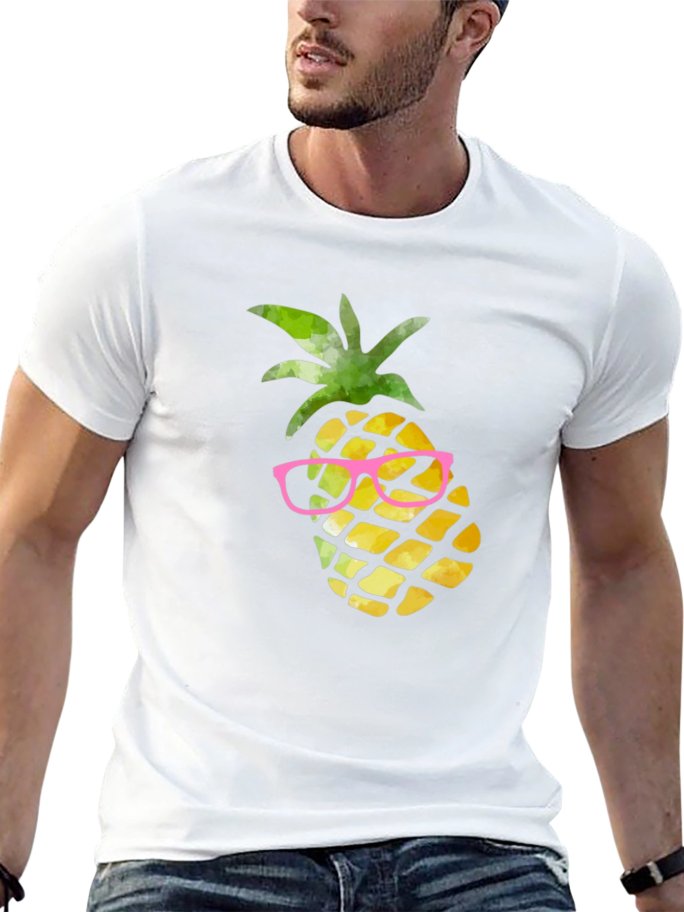 Camiseta Negra Piña con Gafas