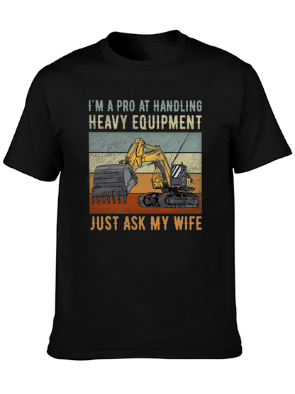 Camiseta Negra: Soy Profesional en Maquinaria Pesada