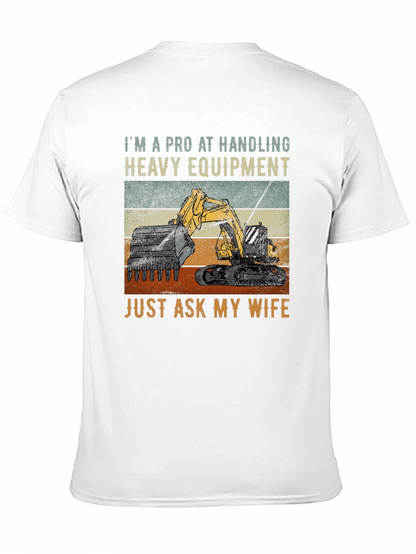 Camiseta Negra: Soy Profesional en Maquinaria Pesada