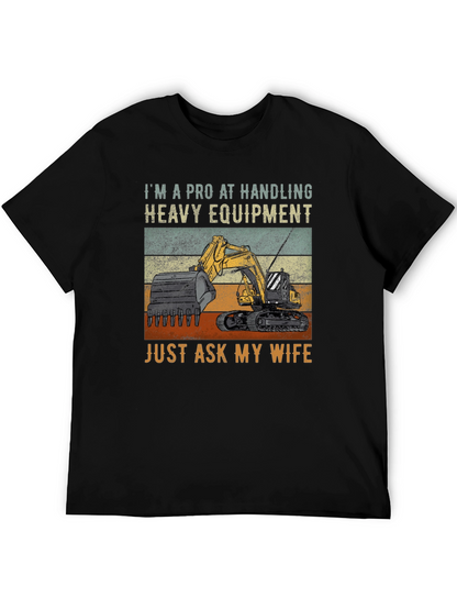 Camiseta Negra: Soy Profesional en Maquinaria Pesada