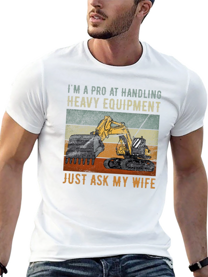 Camiseta Negra: Soy Profesional en Maquinaria Pesada