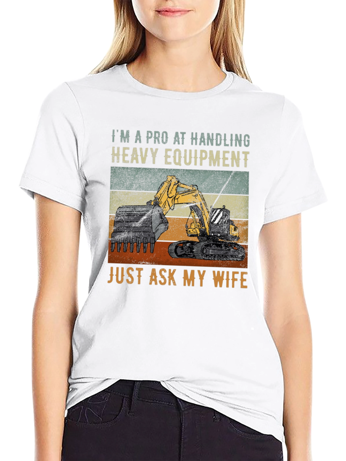 Camiseta Negra: Soy Profesional en Maquinaria Pesada