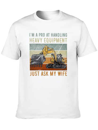 Camiseta Negra: Soy Profesional en Maquinaria Pesada
