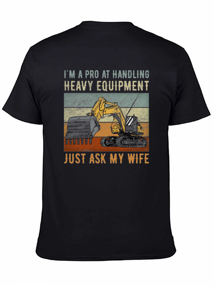 Camiseta Negra: Soy Profesional en Maquinaria Pesada