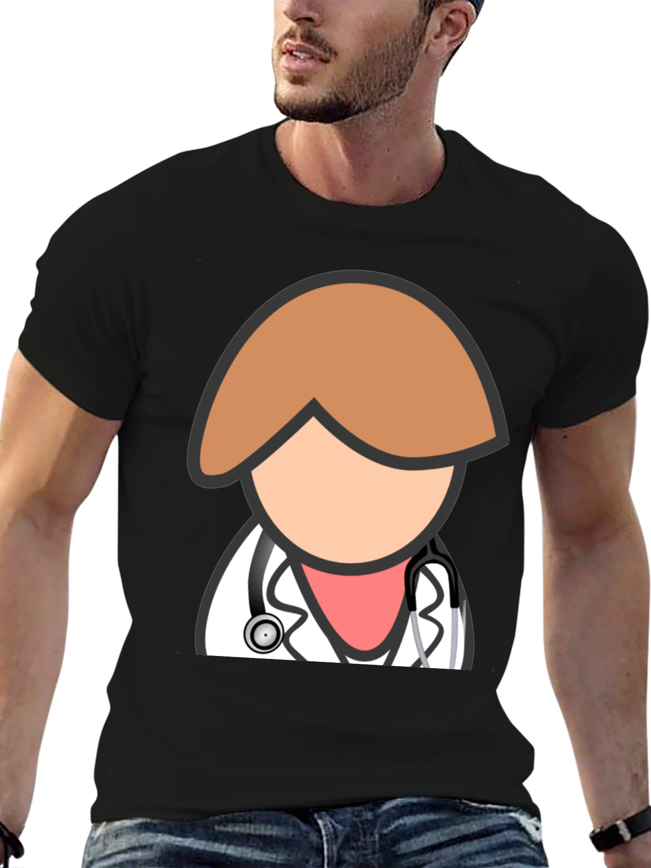Camiseta Negra Doctor Divertido