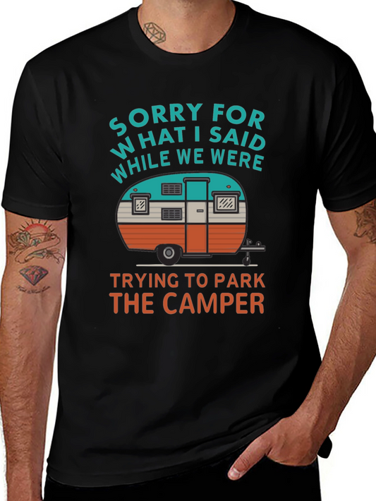 Camiseta Negra: Lo Siento por lo que Dijimos al Aparcar