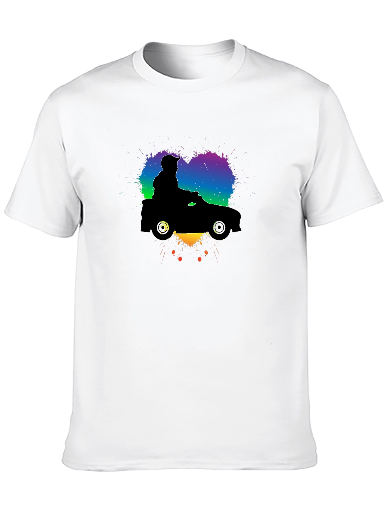 Camiseta Negra con Diseño de Coche Divertido