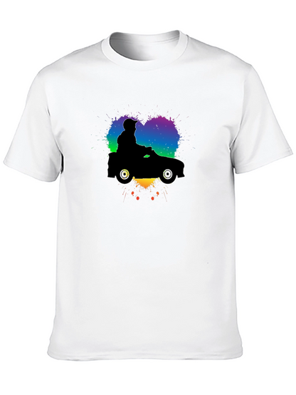 Camiseta Negra con Diseño de Coche Divertido
