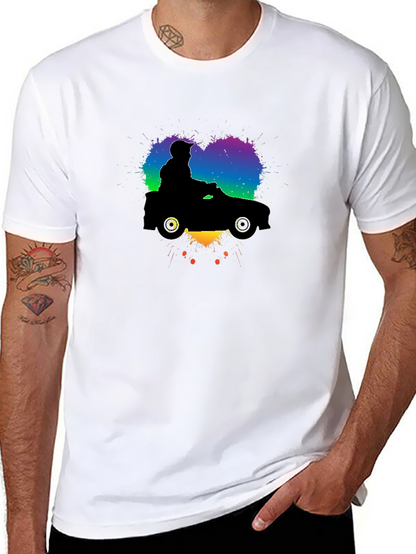Camiseta Negra con Diseño de Coche Divertido