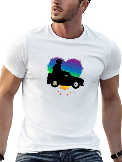 Camiseta Negra con Diseño de Coche Divertido