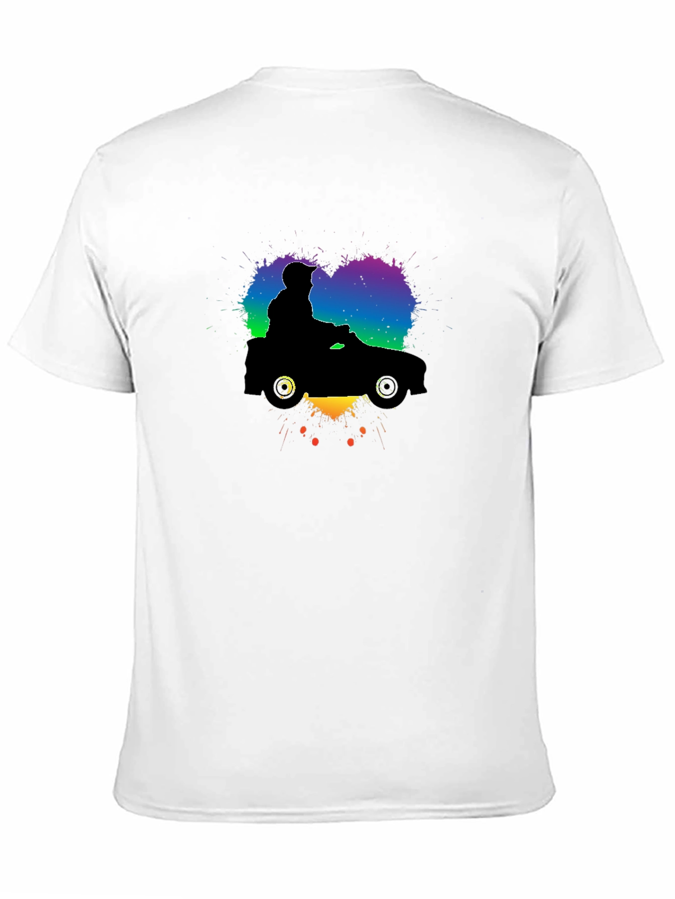 Camiseta Negra con Diseño de Coche Divertido