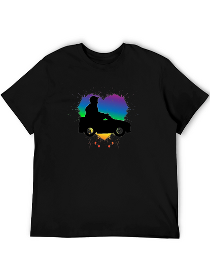 Camiseta Negra con Diseño de Coche Divertido