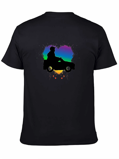 Camiseta Negra con Diseño de Coche Divertido