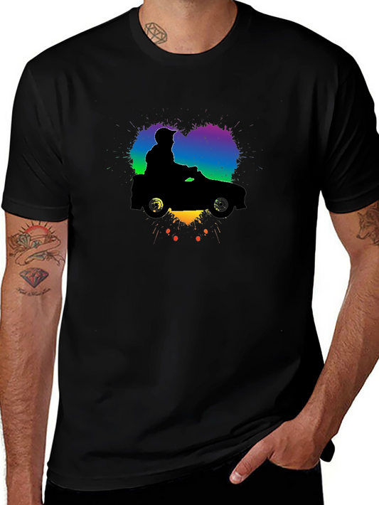 Camiseta Negra con Diseño de Coche Divertido