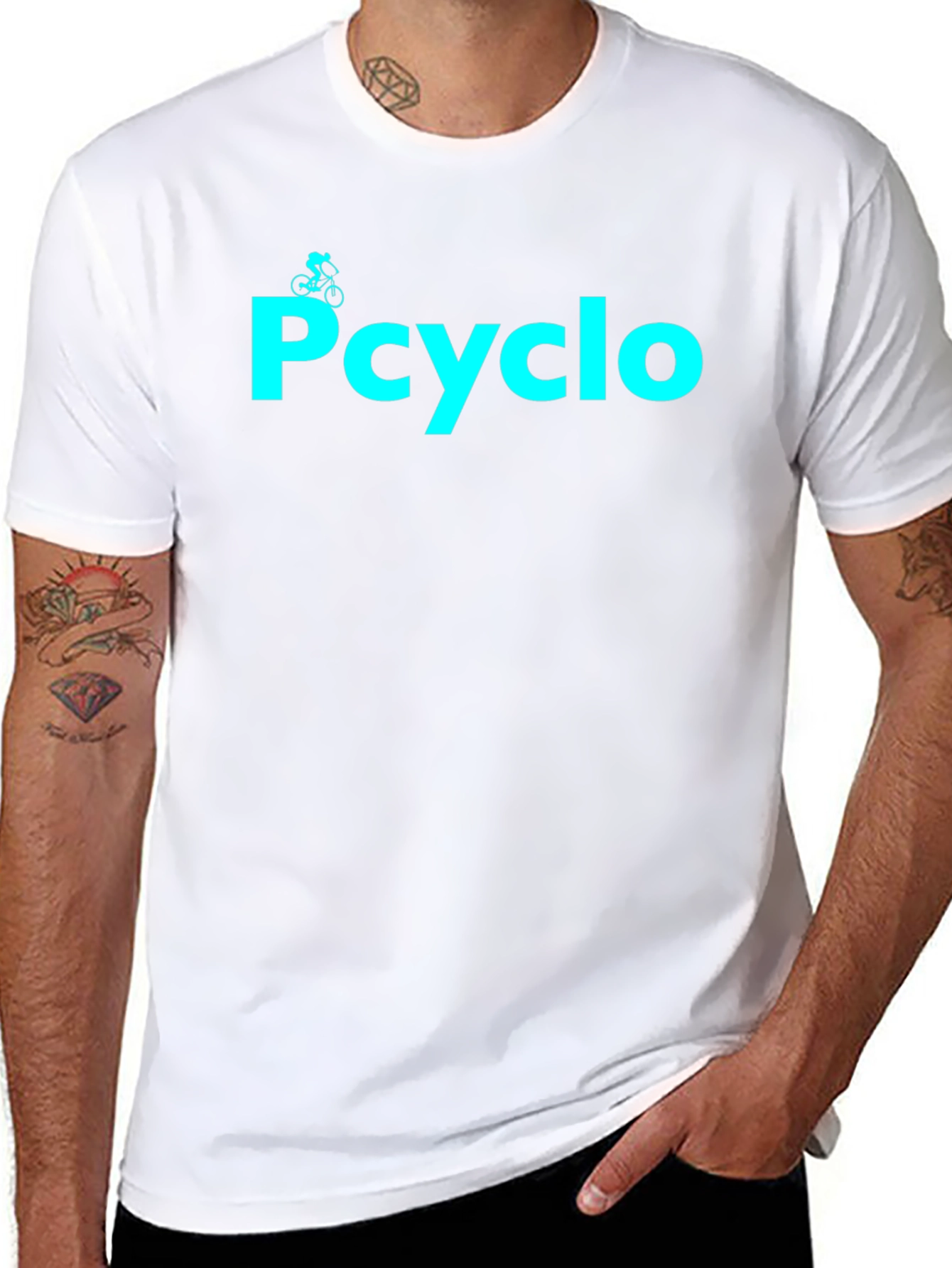 Camiseta Negra Pcyclo para Amantes del Ciclismo