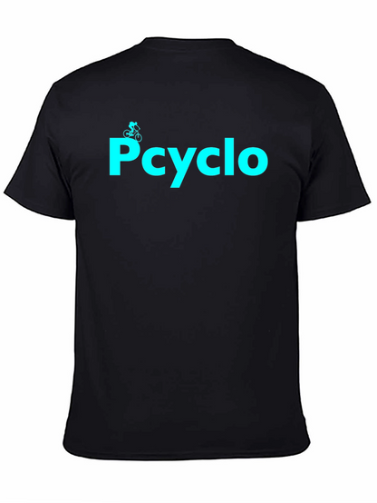 Camiseta Negra Pcyclo para Amantes del Ciclismo