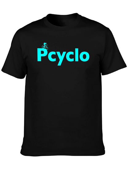 Camiseta Negra Pcyclo para Amantes del Ciclismo