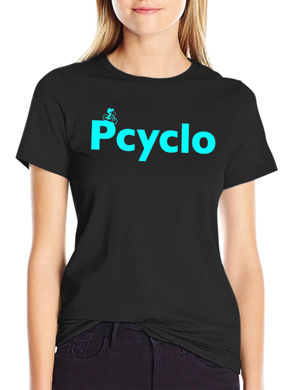 Camiseta Negra Pcyclo para Amantes del Ciclismo