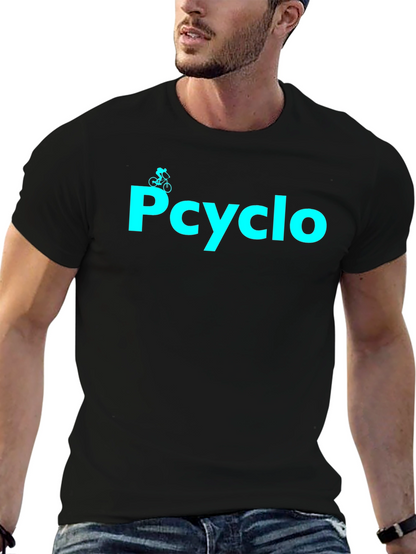 Camiseta Negra Pcyclo para Amantes del Ciclismo