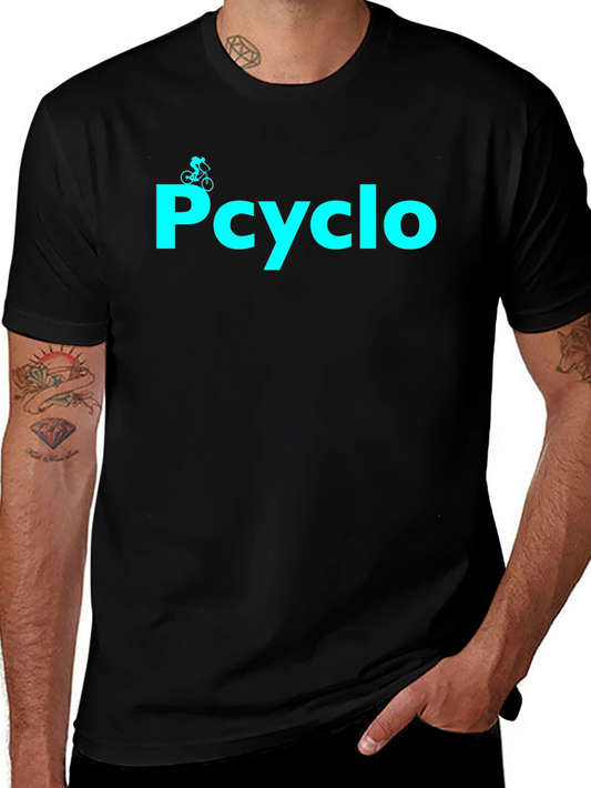 Camiseta Negra Pcyclo para Amantes del Ciclismo