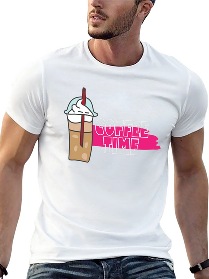 Camiseta Negra Coffee Time Casual