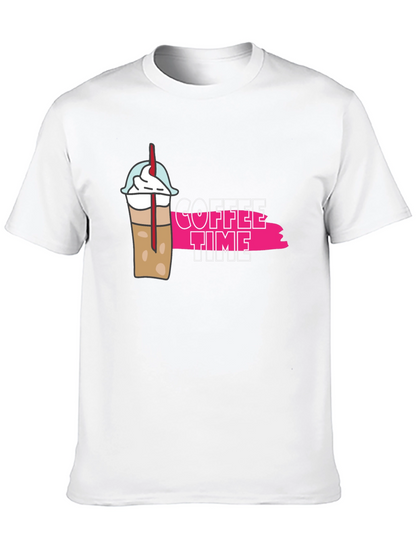 Camiseta Negra Coffee Time Casual
