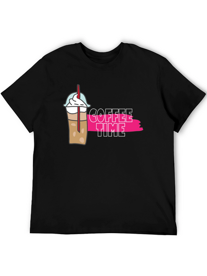 Camiseta Negra Coffee Time Casual