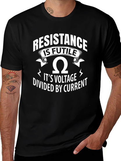 Camiseta Negra Resistencia Es Inútil Para Ingenieros