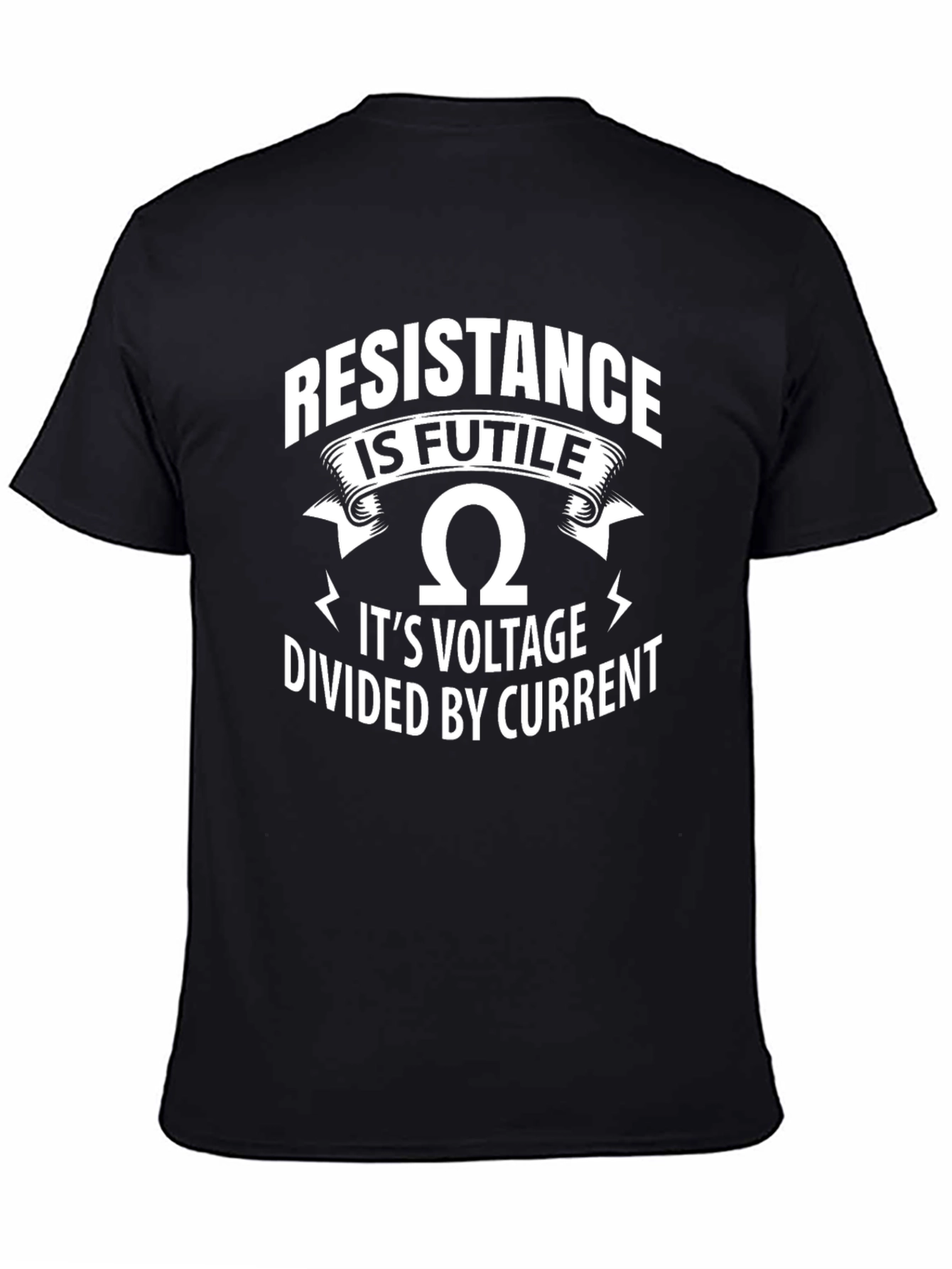 Camiseta Negra Resistencia Es Inútil Para Ingenieros