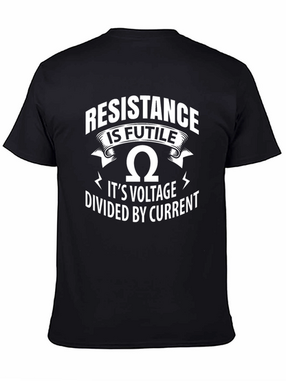 Camiseta Negra Resistencia Es Inútil Para Ingenieros