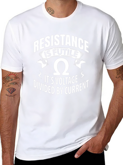 Camiseta Negra Resistencia Es Inútil Para Ingenieros