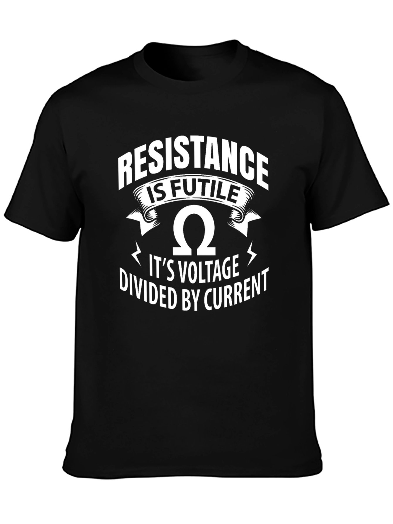 Camiseta Negra Resistencia Es Inútil Para Ingenieros