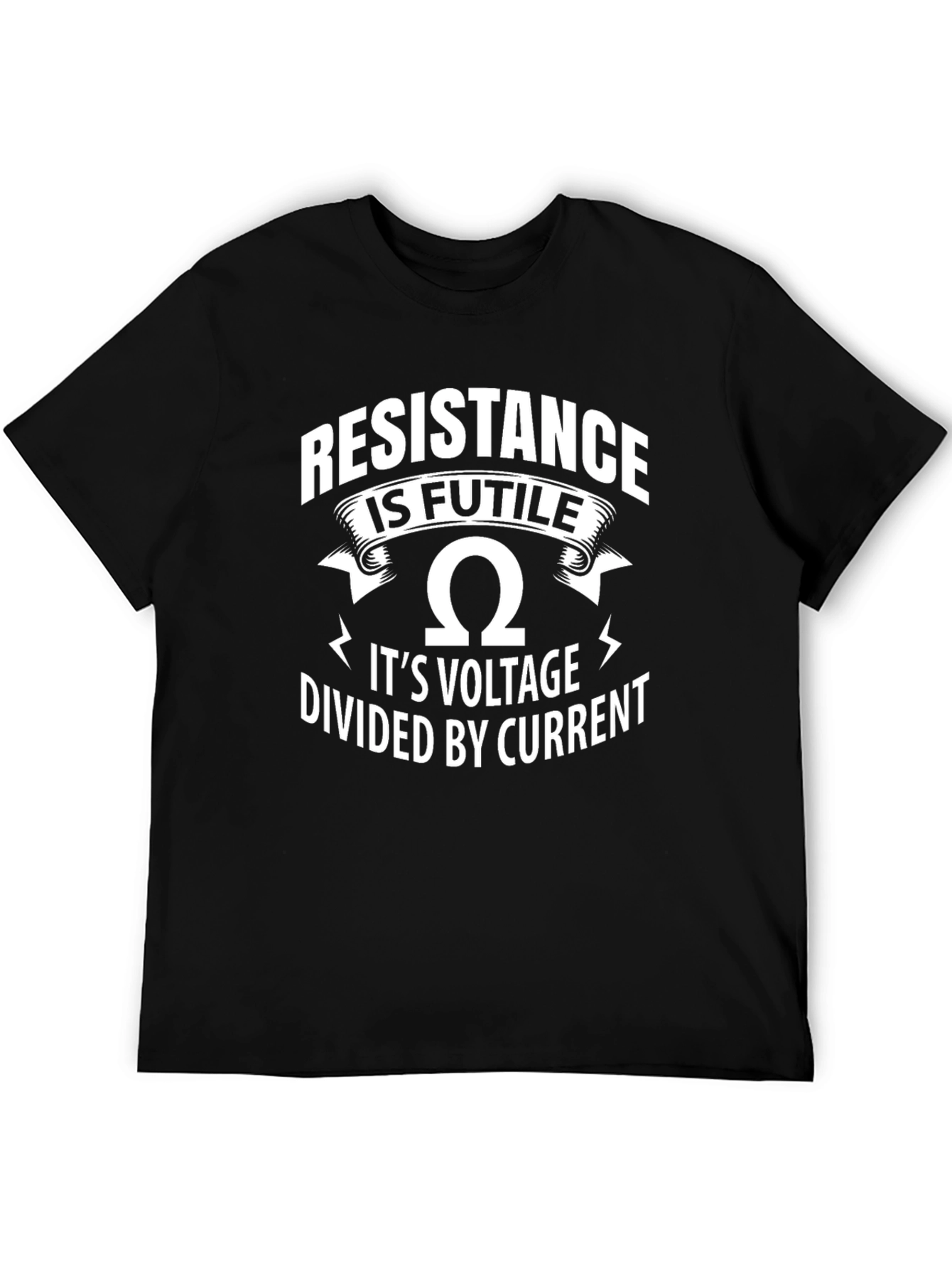 Camiseta Negra Resistencia Es Inútil Para Ingenieros