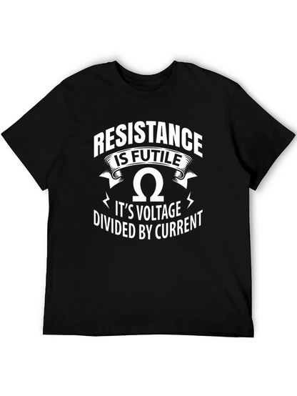 Camiseta Negra Resistencia Es Inútil Para Ingenieros