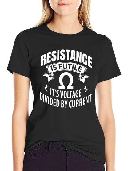 Camiseta Negra Resistencia Es Inútil Para Ingenieros