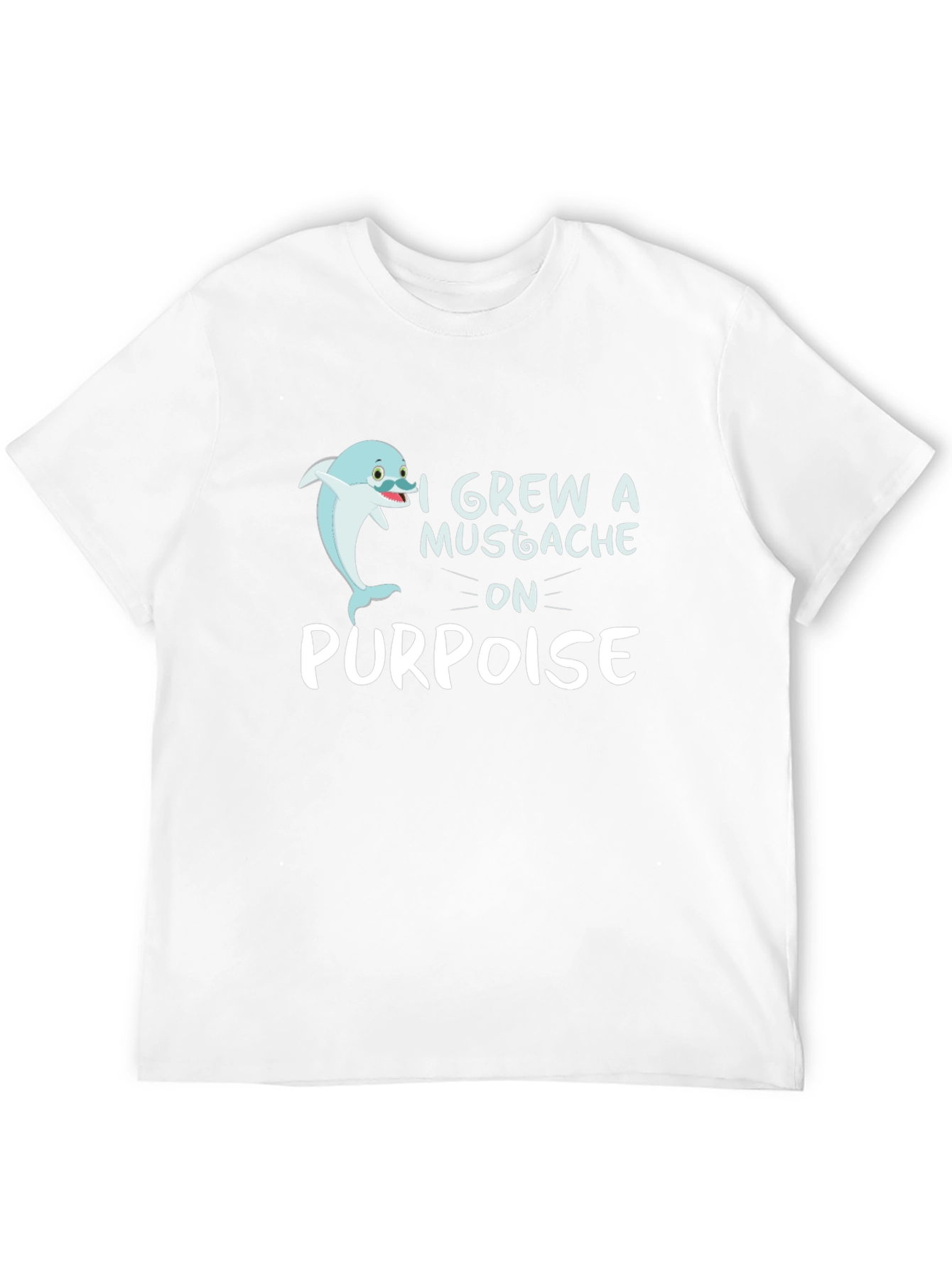 Camiseta Negra: Delfín con Bigote - Propósito Cómico