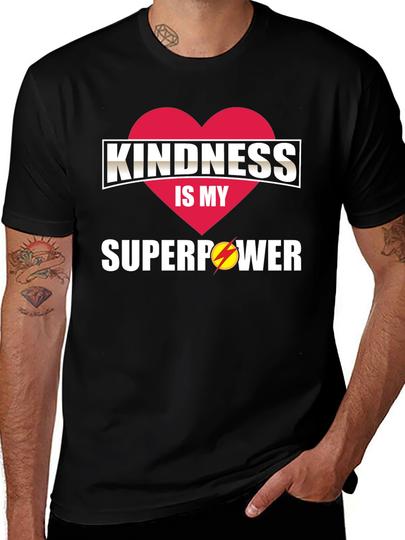 Camiseta Hombre: Bondad mi Superpoder