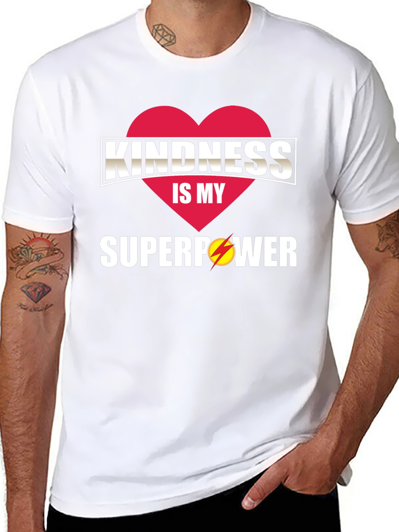 Camiseta Hombre: Bondad mi Superpoder
