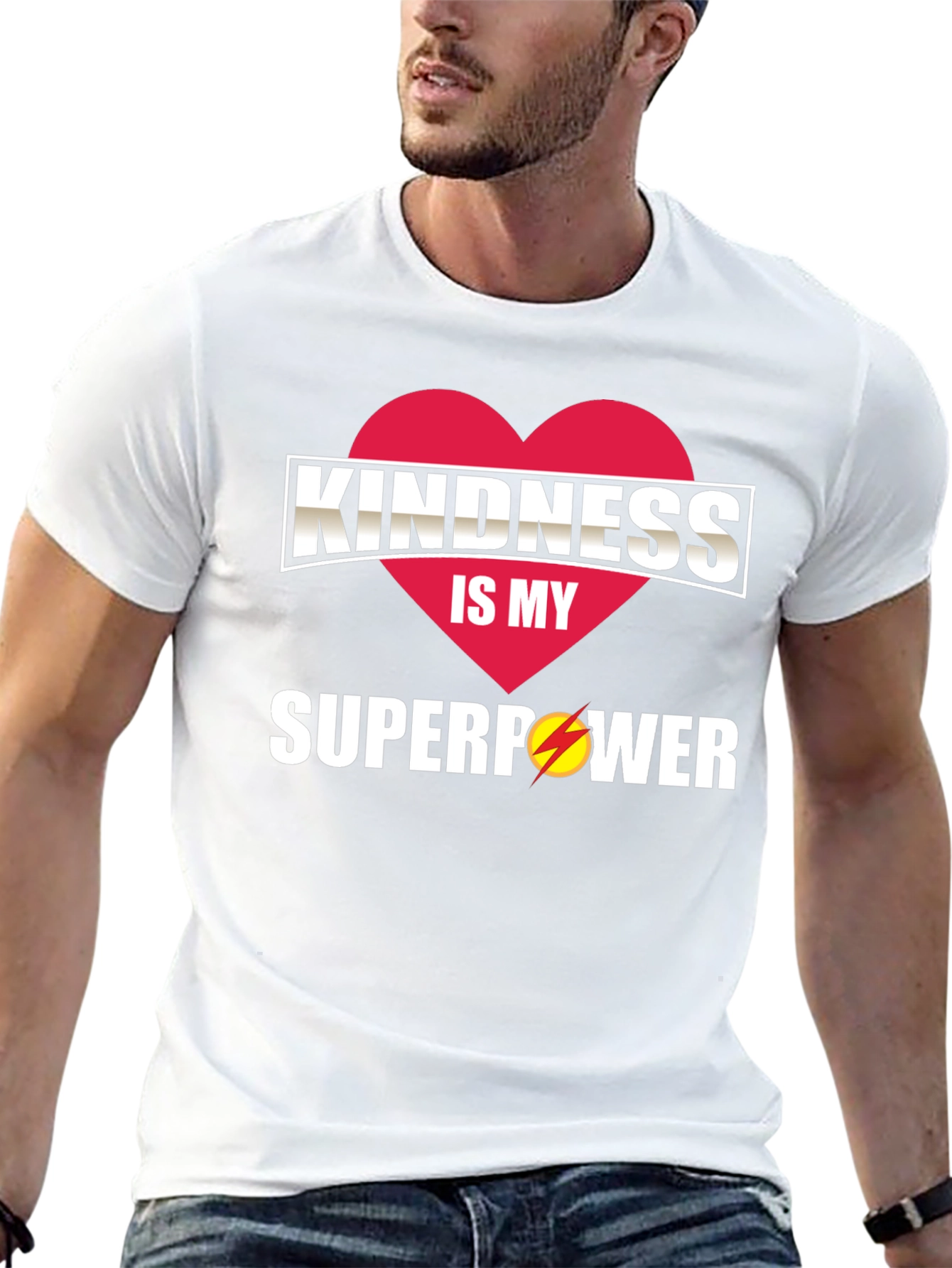 Camiseta Hombre: Bondad mi Superpoder