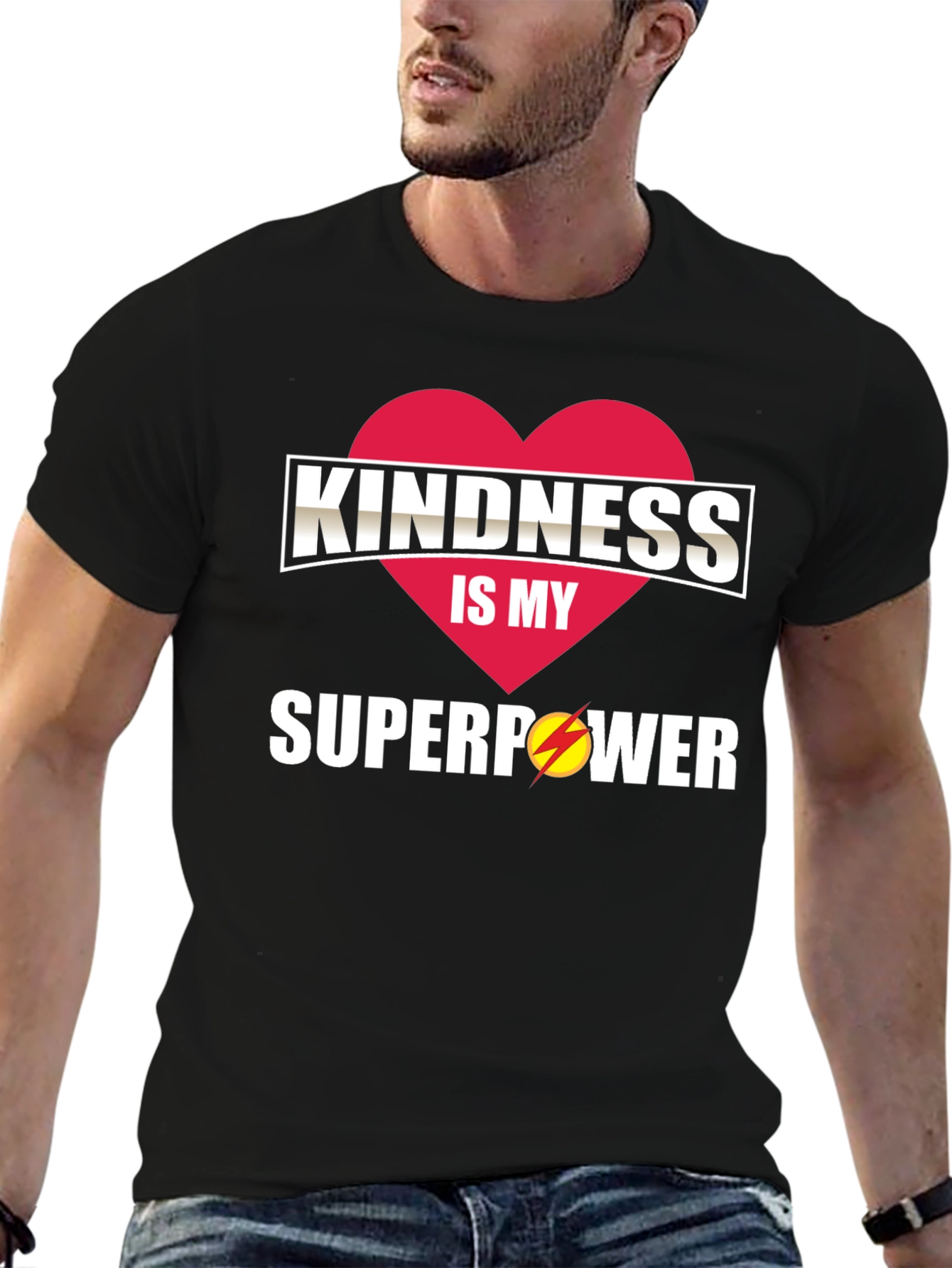 Camiseta Hombre: Bondad mi Superpoder