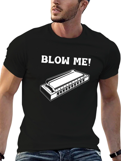 Camiseta Negra Hombre - Diseño Blow Me!.