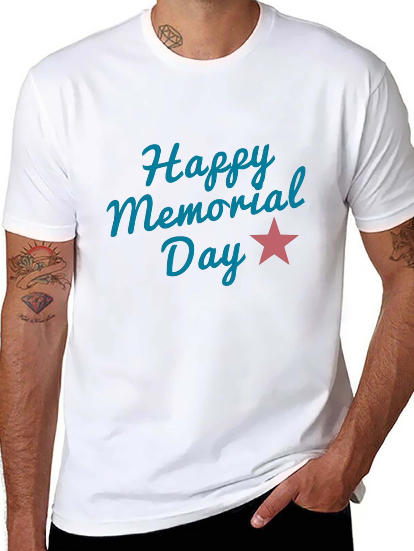 Camiseta Negra Feliz Día de los Caídos