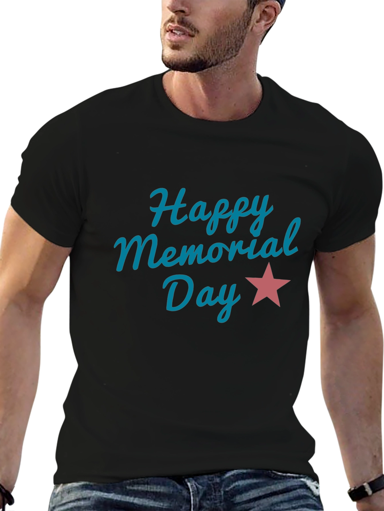 Camiseta Negra Feliz Día de los Caídos
