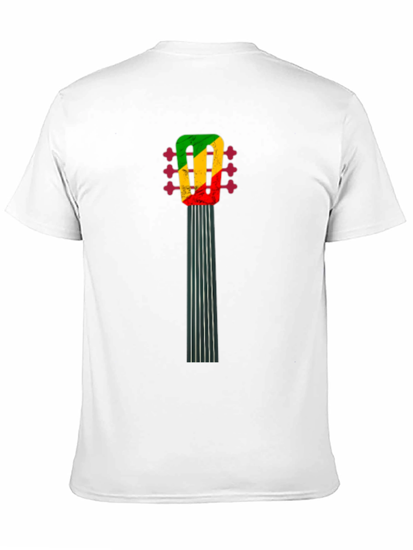 Camiseta Negra con Diseño de Guitarra Reggae